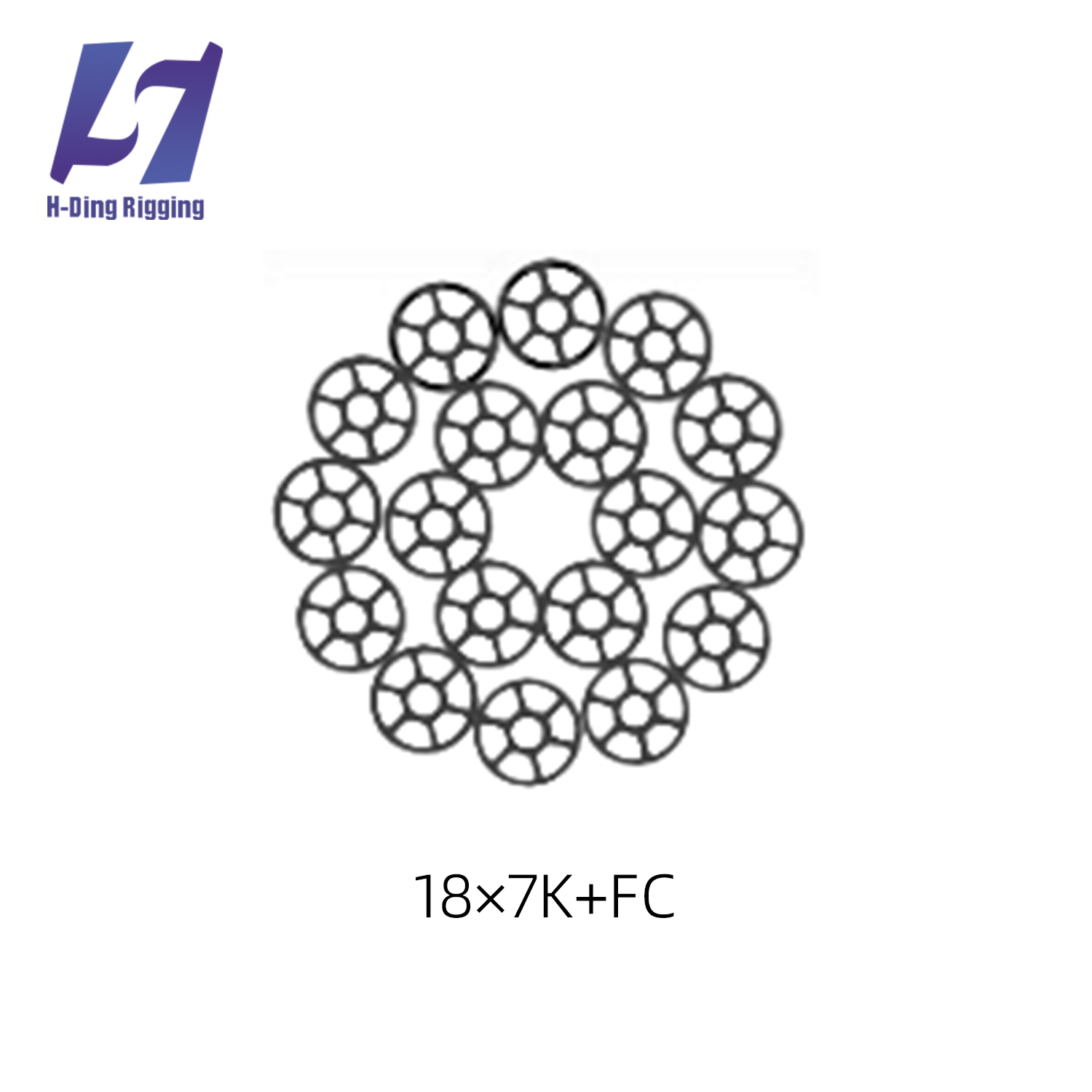HD-R17 MULTI-LAYER LINE CONTACTED NON RATATING STEEL WIRE ROPE